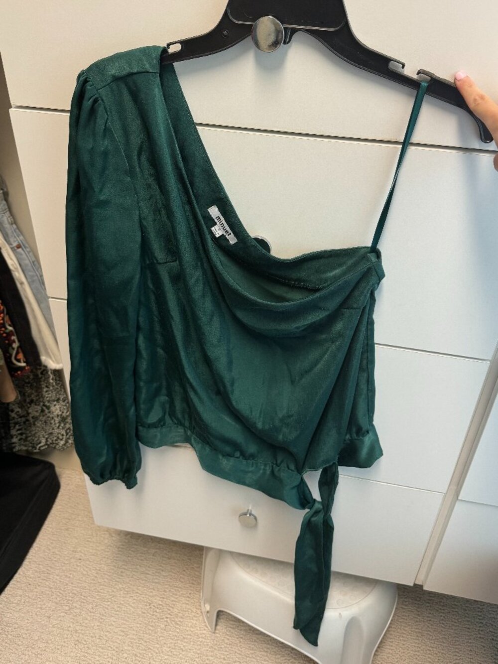 Vici Green One Shoulder Top